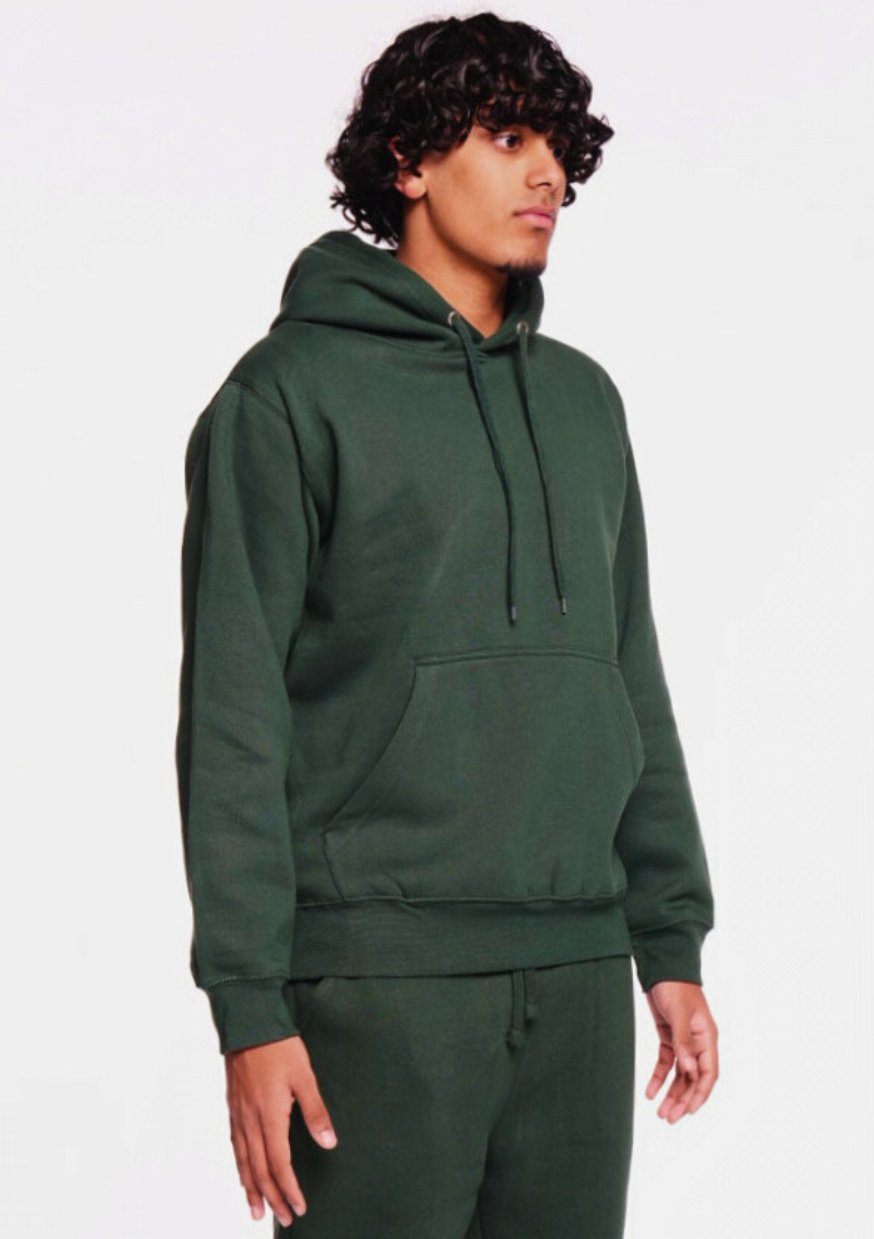 Hunter Green Heavy Blend Fleece Hooded Sweatshirt