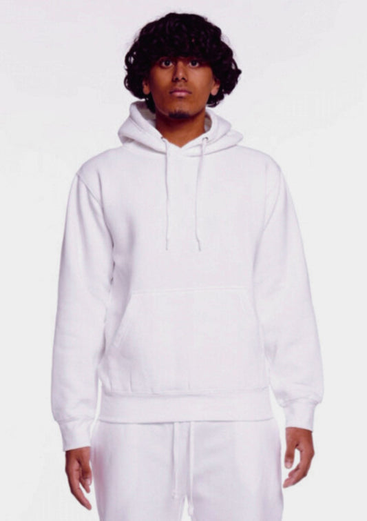 White Heavy Blend Fleece Hooded SweatShirt