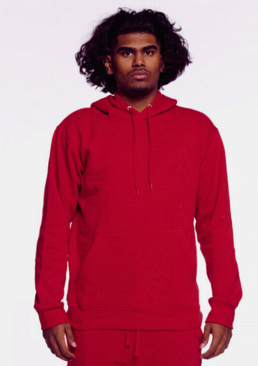 Red Heavy Blend Fleece Hooded Sweatshirt