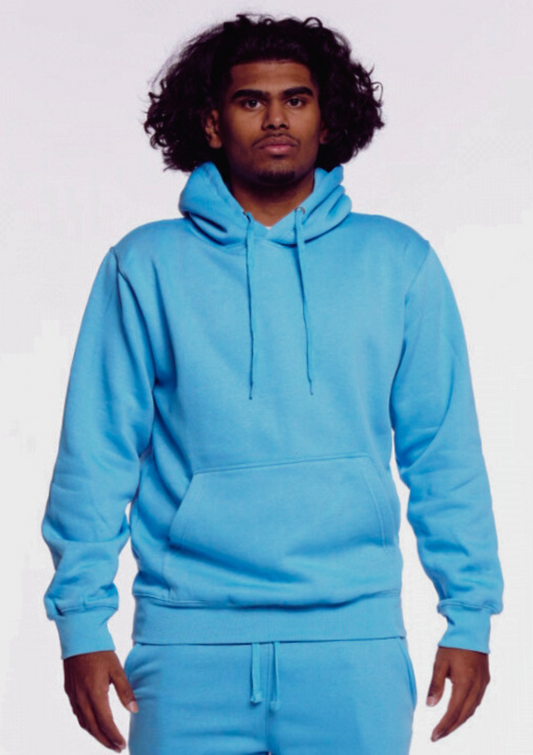 Sky Blue Heavy Blend Fleece Hooded Sweatshirt