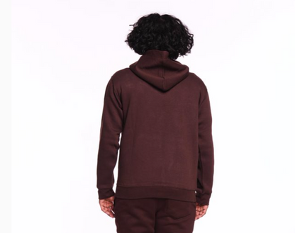 Brown Heavy Blend Fleece Hooded Sweatshirt