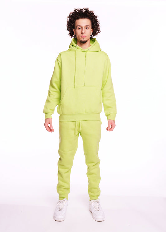 Neon Lime Heavy Blend Fleece SweatSuit