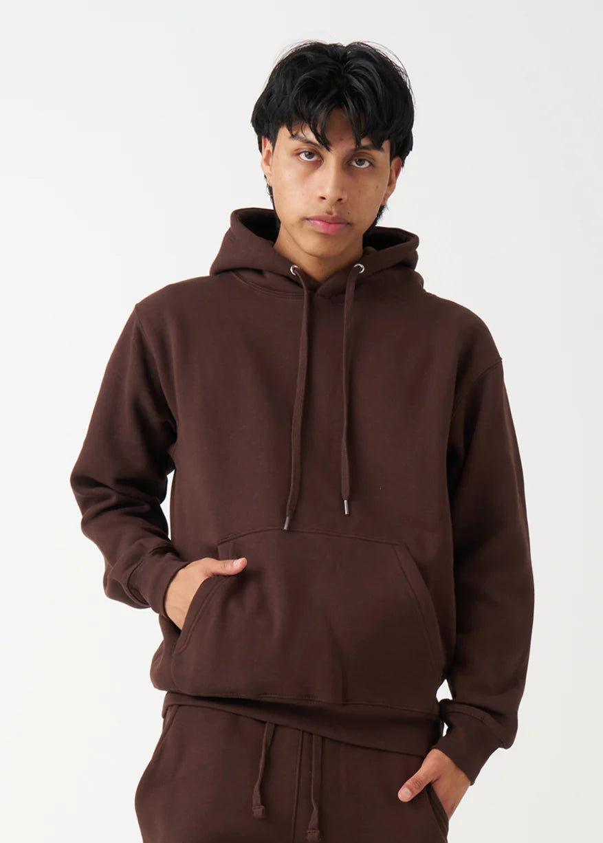 Brown Heavy Blend Fleece Hooded Sweatshirt