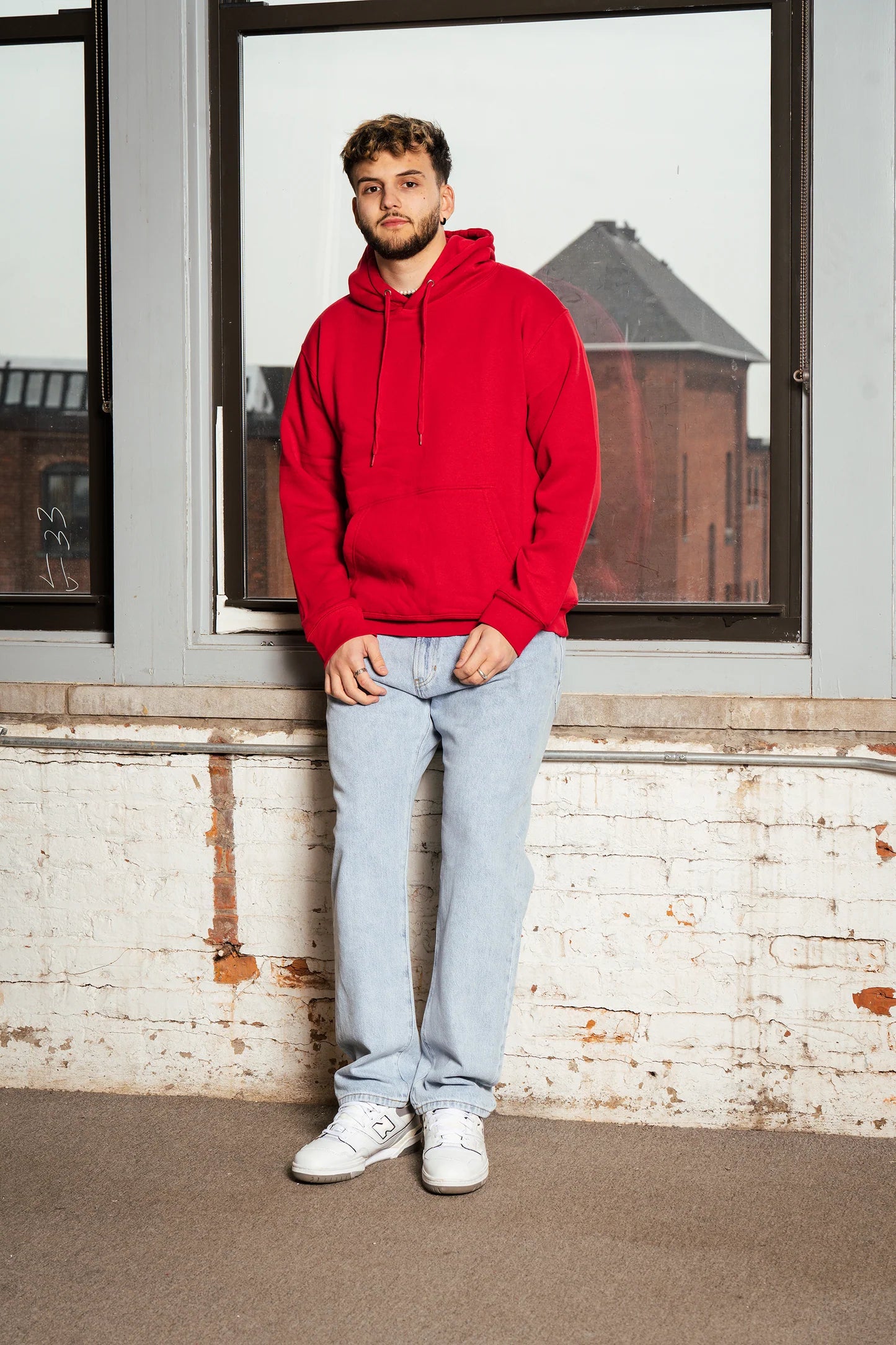 Red Heavy Blend Fleece Hooded Sweatshirt