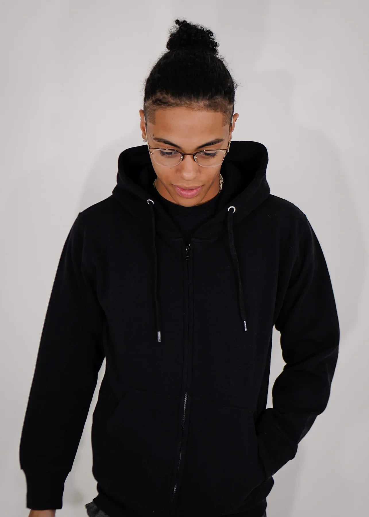 Black Heavy Blend Zip-Up Fleece Hooded SweatShirt