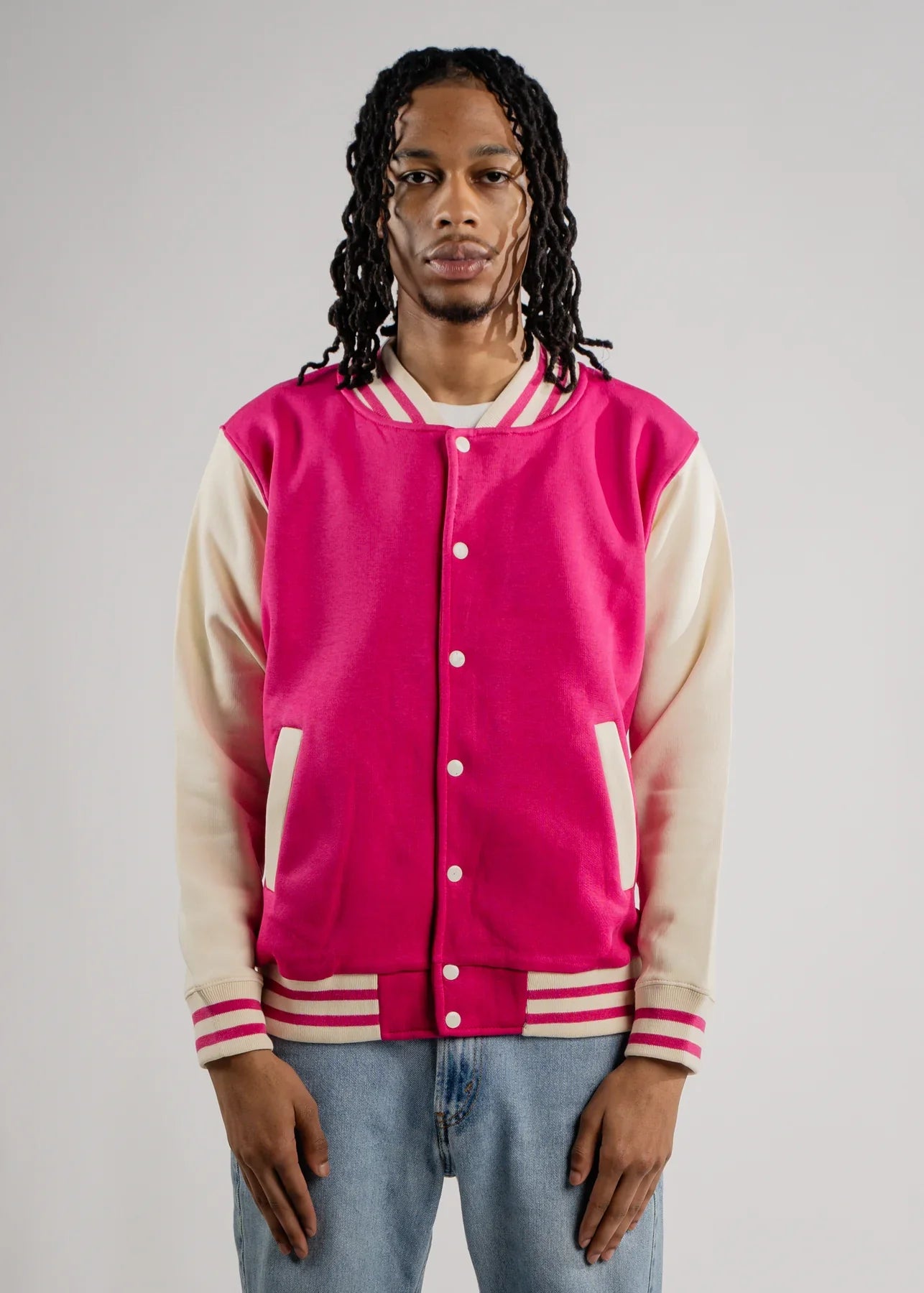 Hot Pink Varsity Heavy Blend Fleece SweatShirt