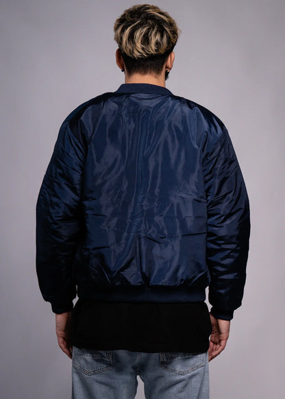 Navy Blue Bomber Jacket