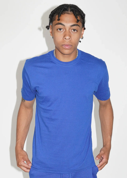 Royal Blue Combed Cotton T-Shirt