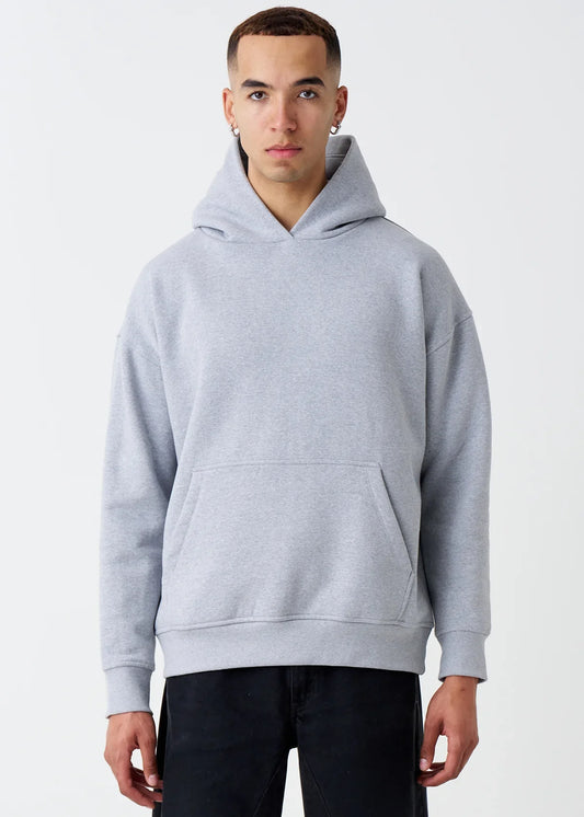 Gray Oversized Heavy Blend Fleece Hoodie