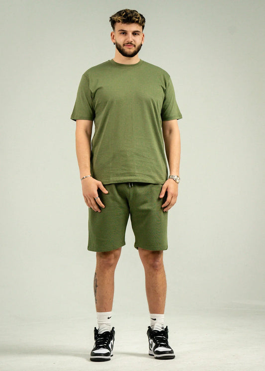 Olive Green T-Shirt and Short Set